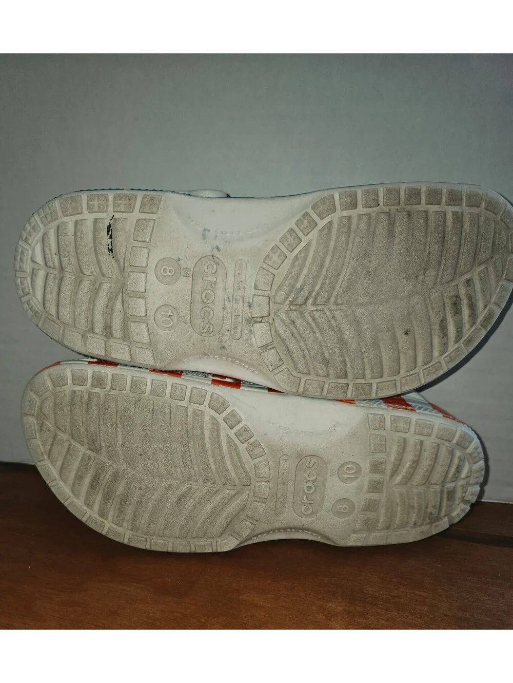 CROCS, Stars and Stripes, men's 8 ladies 10